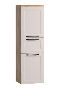 Säulenschrank Meran | 40 x 35 x 130 cm | Wandmontierbar | Farbe Kaschmir