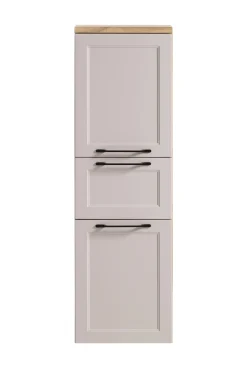 Säulenschrank Meran | 40 x 35 x 130 cm | Wandmontierbar | Farbe Kaschmir