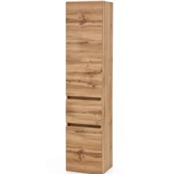 Säulenschrank Pisca 40cm 1 Schublade und 2 Türen - Eiche
