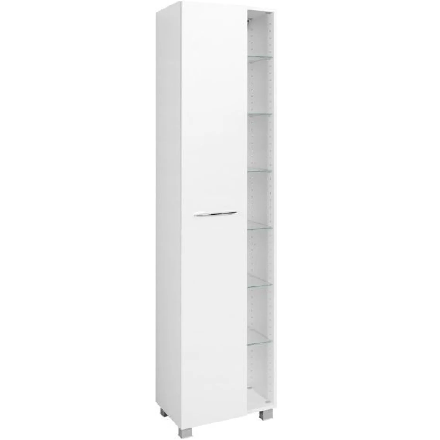 Säulenschrank Portofino | 45 x 35 x 180 cm | Weiß