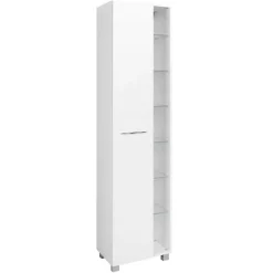 Säulenschrank Portofino | 45 x 35 x 180 cm | Weiß