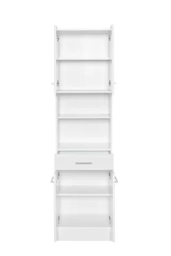 Säulenschrank Ricca 50cm 4 Türen und 1 Schublade - weiß