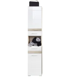 Säulenschrank Set-Eins | 37 x 31 x 182 cm | San Remo Oak Light