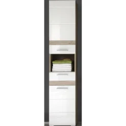 Säulenschrank Set-Eins | 37 x 31 x 182 cm | San Remo Oak Light