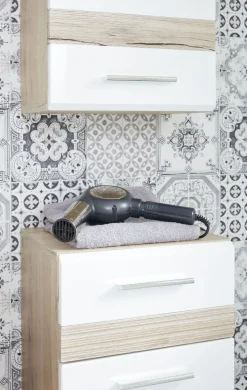 Säulenschrank Set-Eins | 37 x 31 x 182 cm | San Remo Oak Light