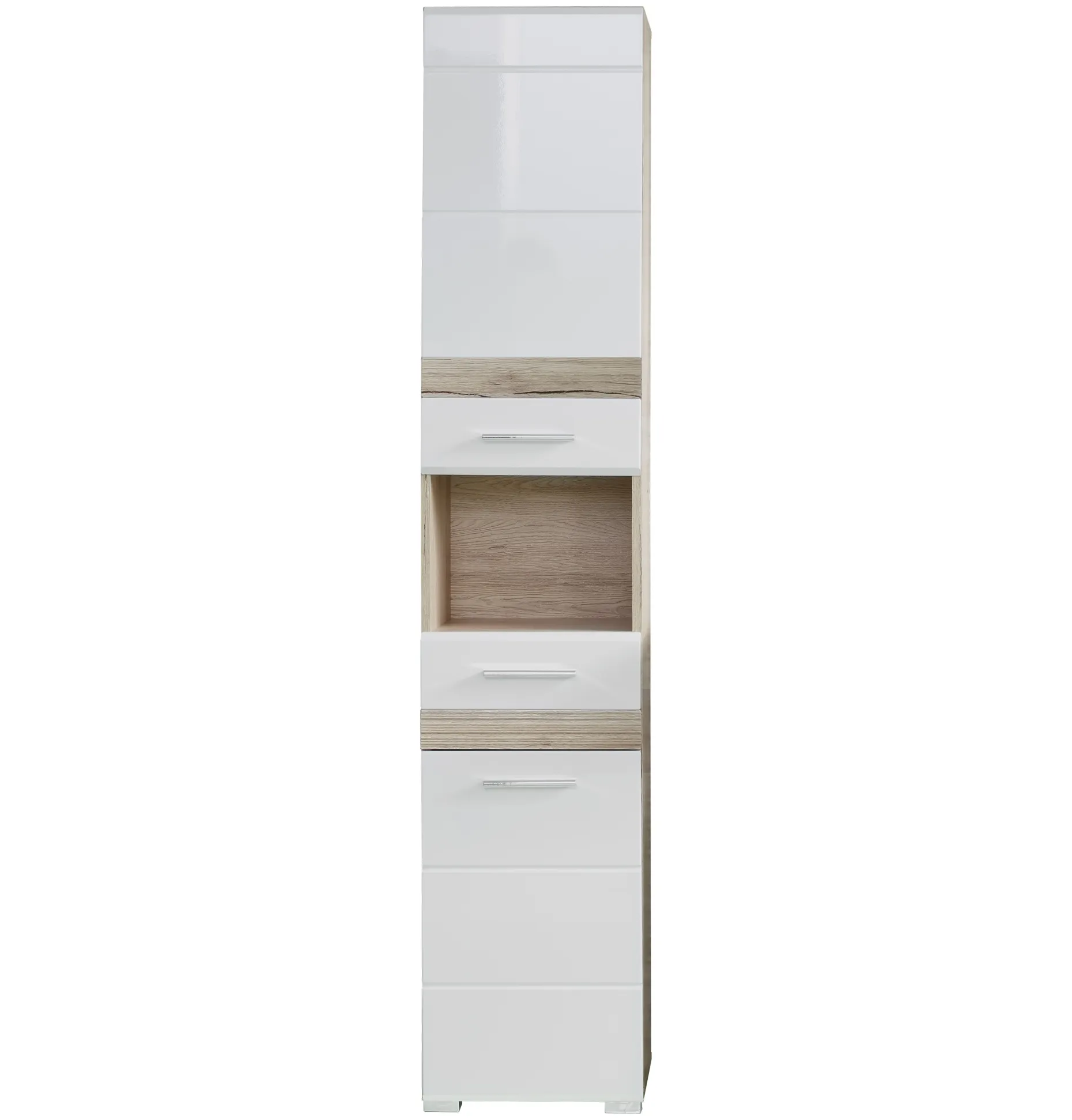 Säulenschrank Set-Eins | 37 x 31 x 182 cm | San Remo Oak Light