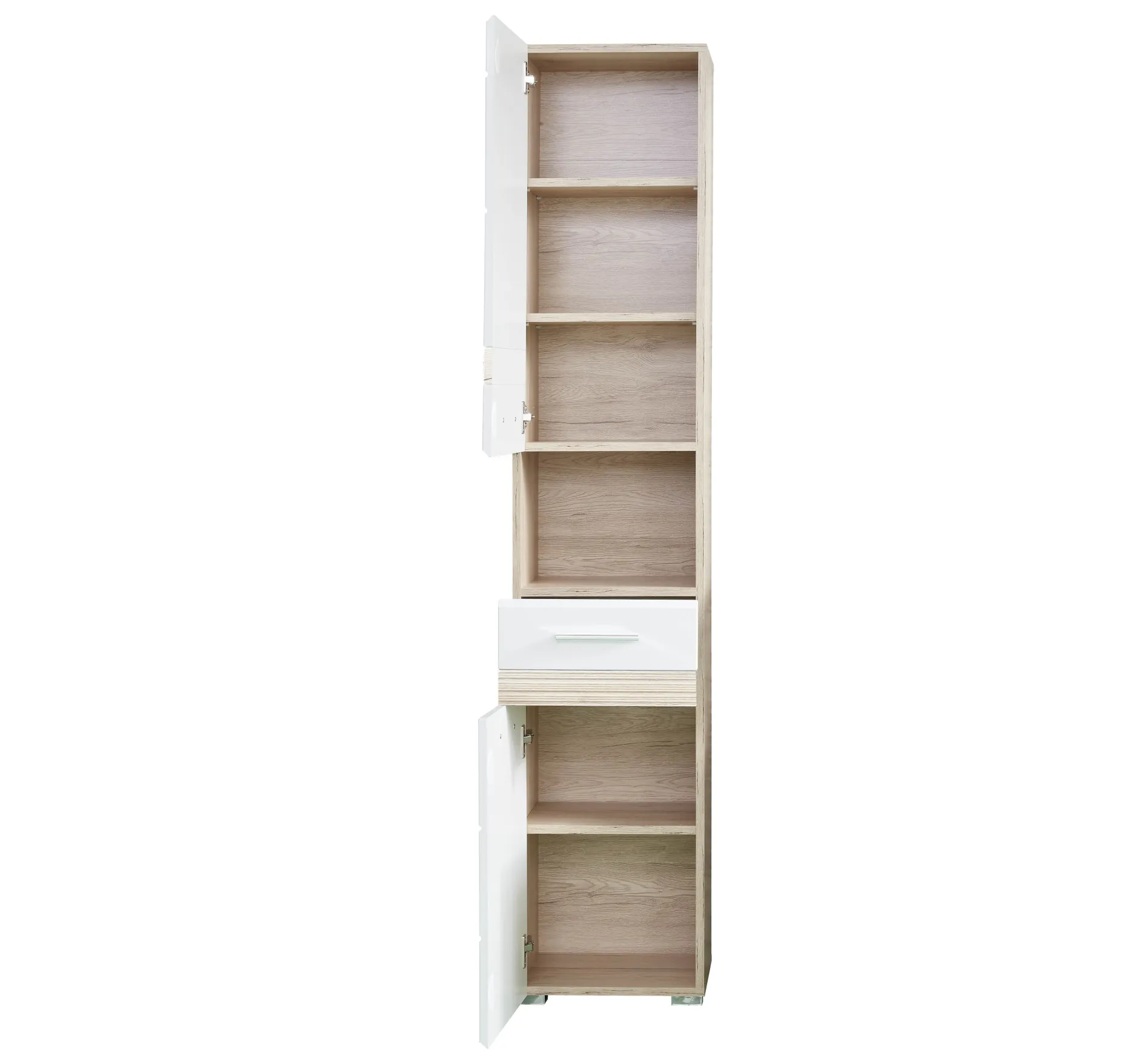 Säulenschrank Set-Eins | 37 x 31 x 182 cm | San Remo Oak Light