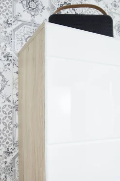 Säulenschrank Set-Eins | 37 x 31 x 182 cm | San Remo Oak Light
