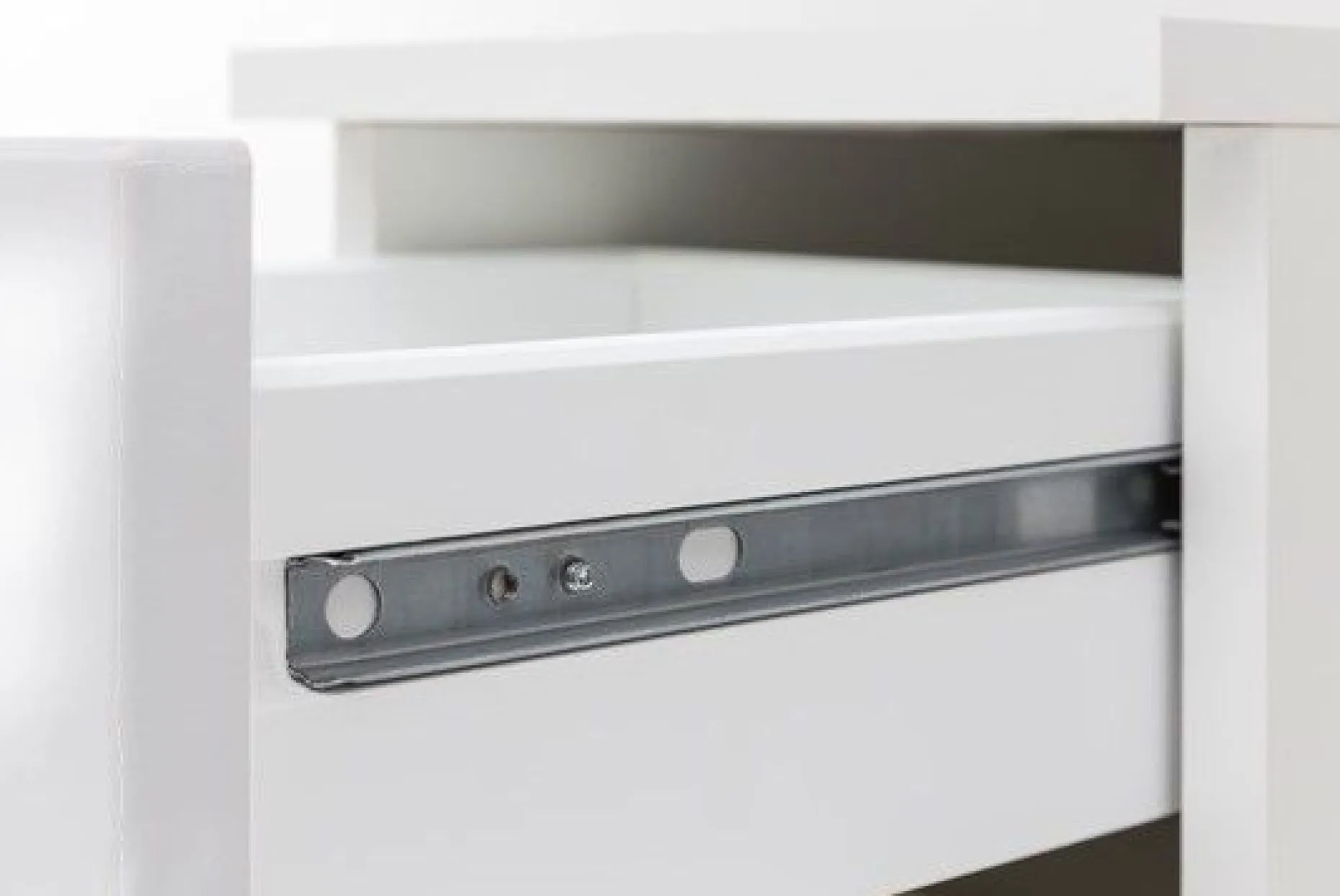 Säulenschrank Small 25cm 1 Schublade und 2 Türen - hochglänzend weiß