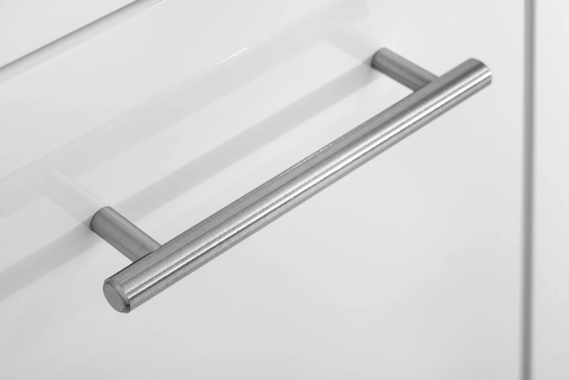 Säulenschrank Small 50cm 2 Türen - Hochglanz weiß