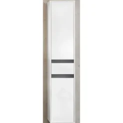 Säulenschrank Sol | 35 x 31 x 172 cm | Weiß melaminbeschichtet