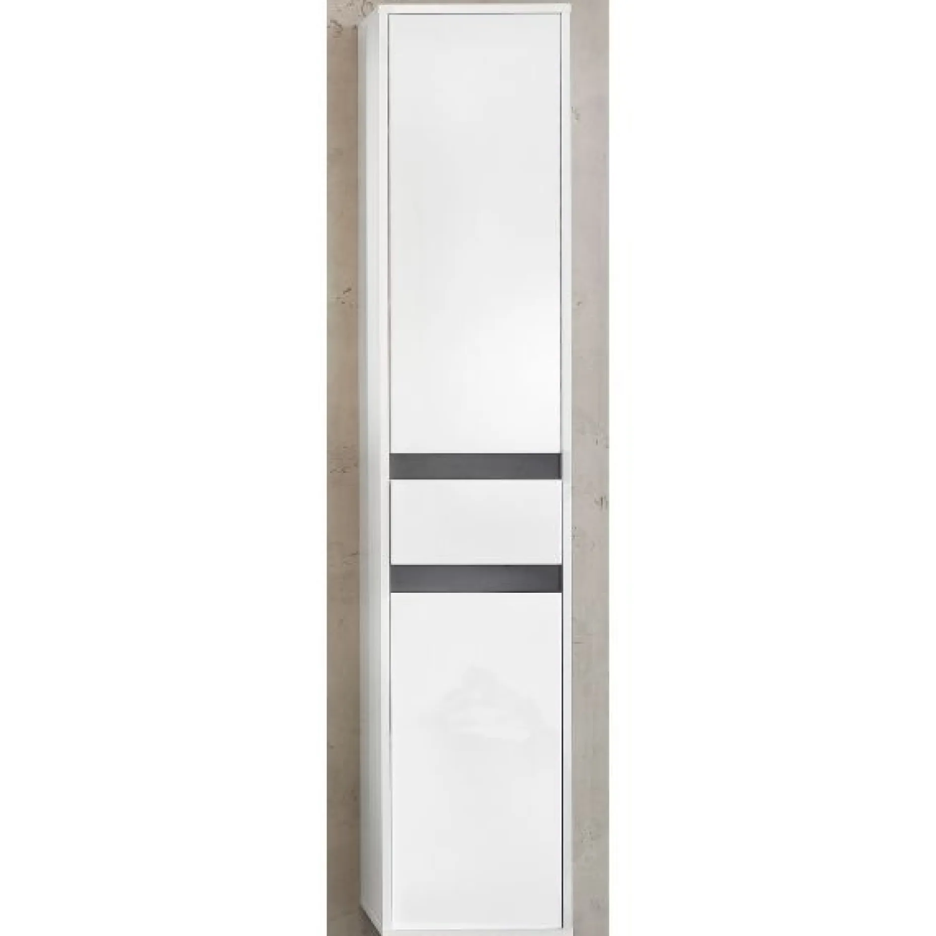 Säulenschrank Sol | 35 x 31 x 172 cm | Weiß melaminbeschichtet