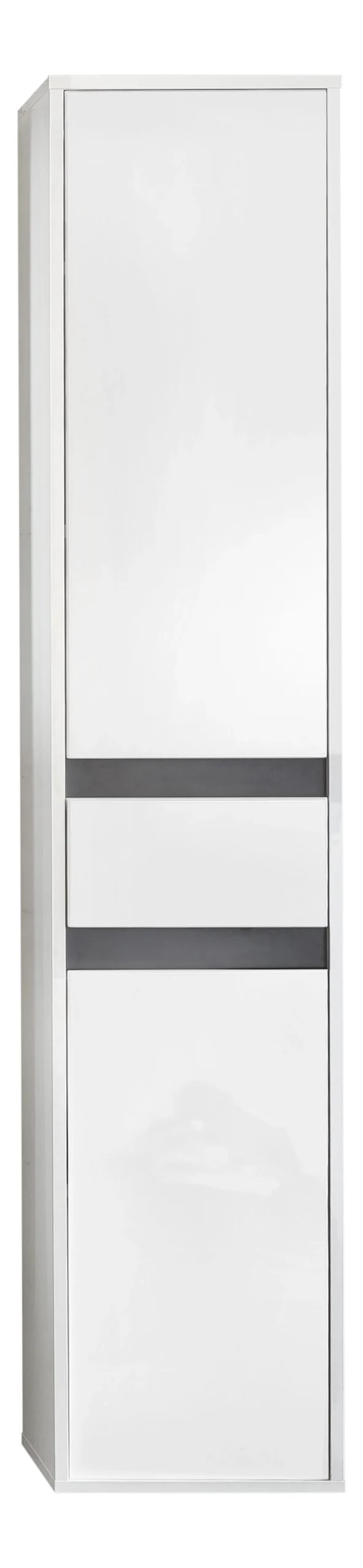 Säulenschrank Sol | 35 x 31 x 172 cm | Weiß melaminbeschichtet