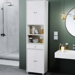 Säulenschrank Spa mattweiß