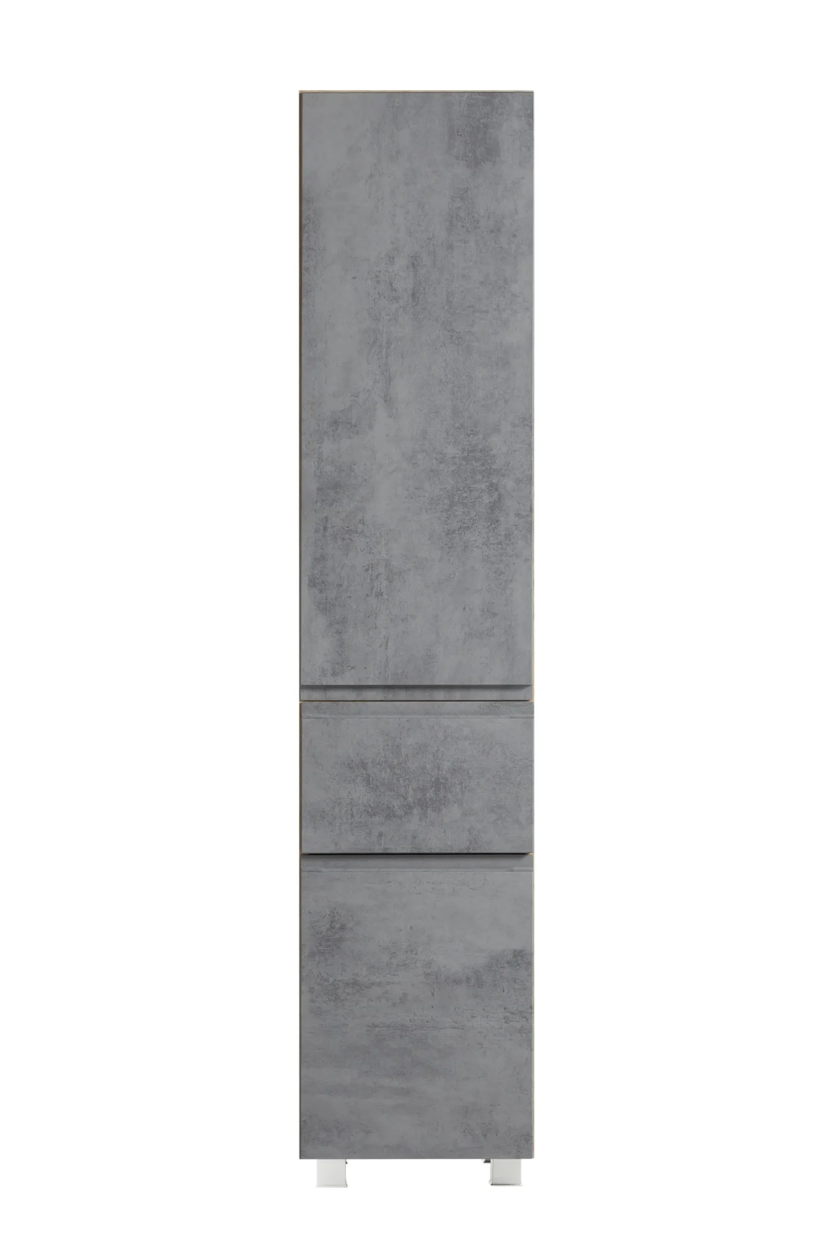 Säulenschrank Varese | 40 x 35 x 180 cm | Betonfarbenes Design