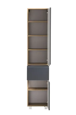 Säulenschrank Varese | 40 x 35 x 180 cm | Design Graphitgrau