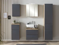 Säulenschrank Varese | 40 x 35 x 180 cm | Design Graphitgrau