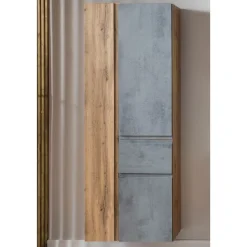 Säulenschrank Varese | 65 x 35 x 180 cm | Grau