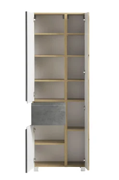 Säulenschrank Varese | 65 x 35 x 180 cm | Grau