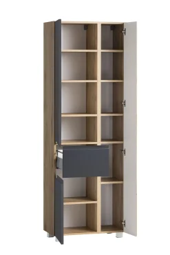 Säulenschrank Varese | 65 x 35 x 180 cm | Grau