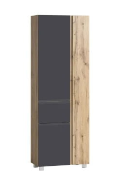 Säulenschrank Varese | 65 x 35 x 180 cm | Grau