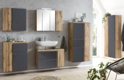 Säulenschrank Varese | 65 x 35 x 180 cm | Grau