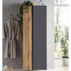 Säulenschrank Varese | 65 x 35 x 180 cm | Grau