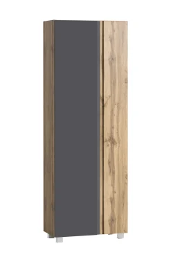 Säulenschrank Varese | 65 x 35 x 180 cm | Grau