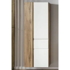 Säulenschrank Varese | 65 x 35 x 180 cm | Weiß