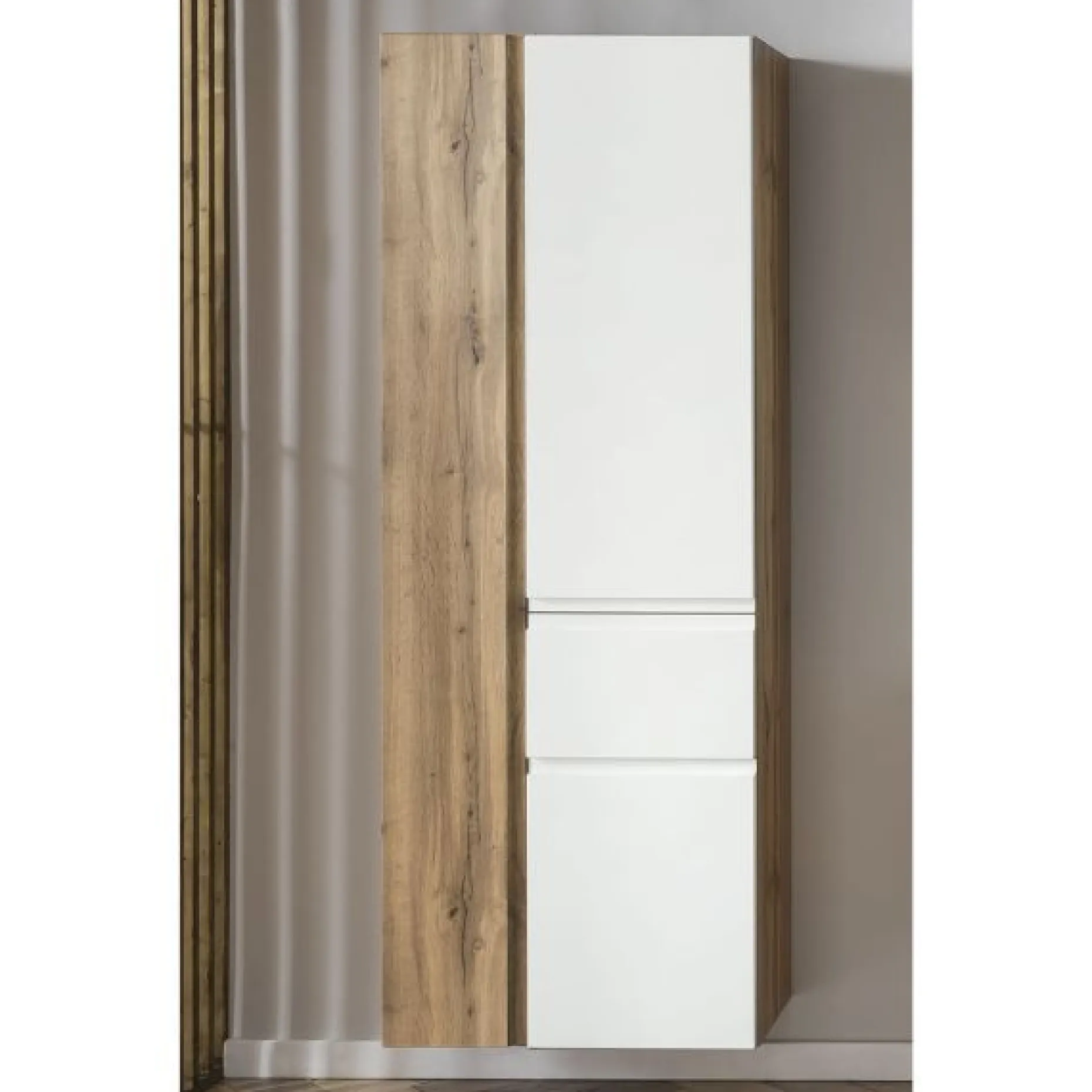Säulenschrank Varese | 65 x 35 x 180 cm | Weiß
