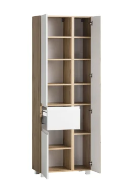 Säulenschrank Varese | 65 x 35 x 180 cm | Weiß