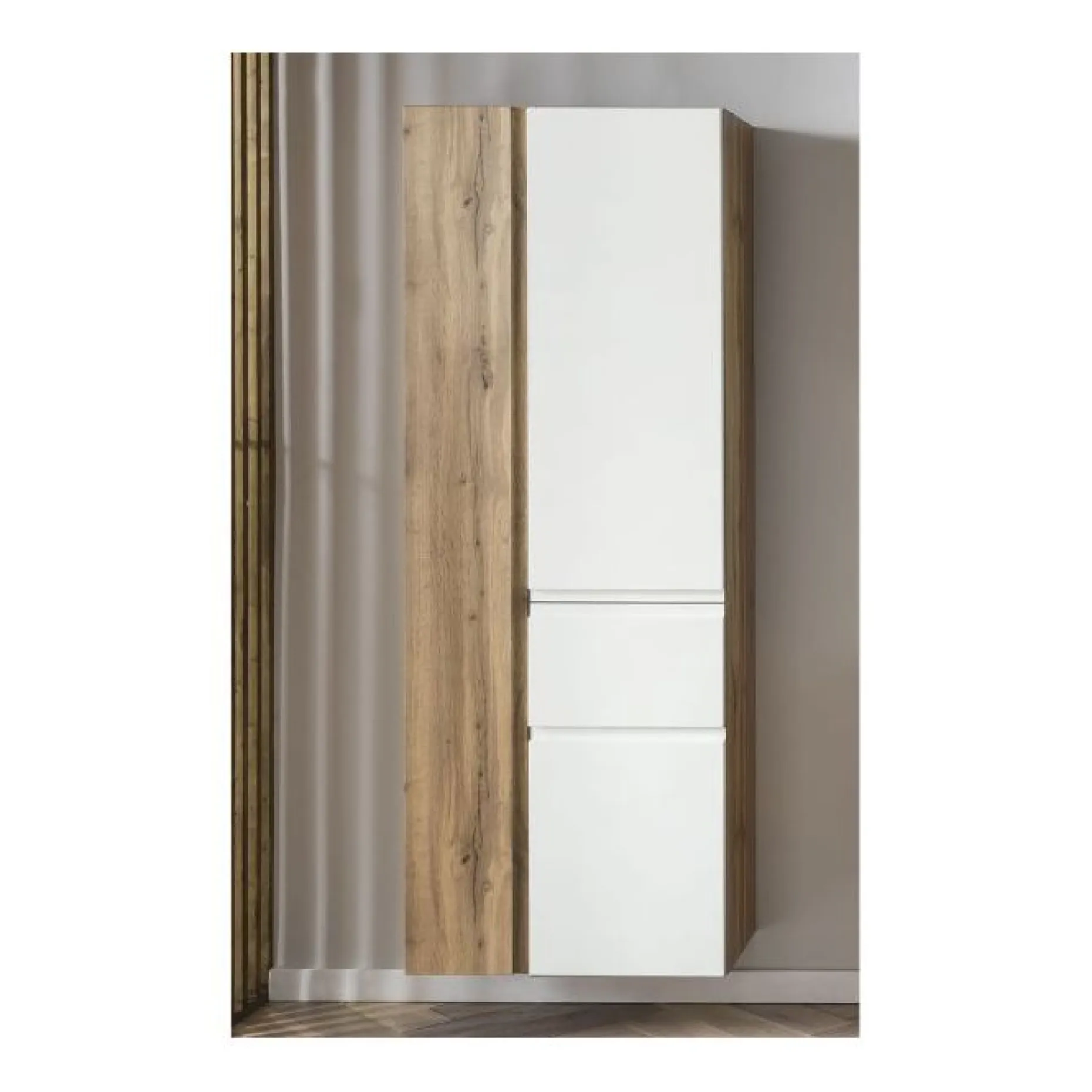 Säulenschrank Varese | 65 x 35 x 180 cm | Weiß