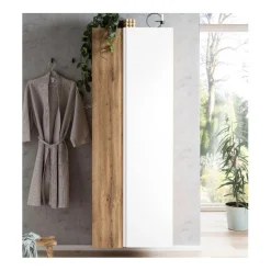 Säulenschrank Varese | 65 x 35 x 180 cm | Weiß