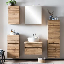 Säulenschrank Vikas 2 Türen - Eiche