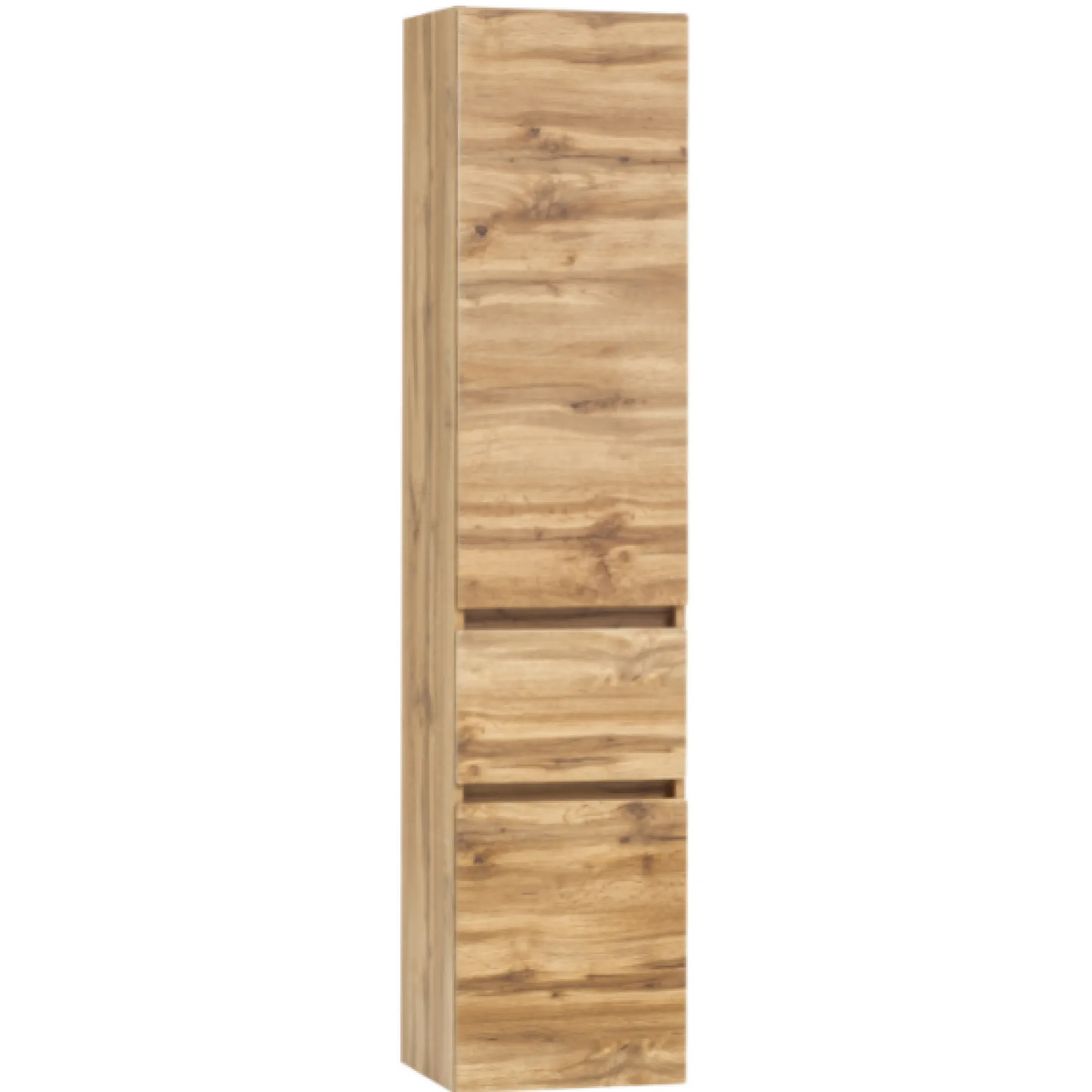 Säulenschrank Vikas 2 Türen und 1 Schublade - Eiche