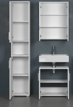 Säulenschrank Wons | 37 x 31 x 192 cm | weiß