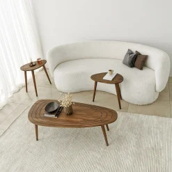 Emob Sweet Couchtisch | Korpus aus Buchenholz | Walnuss