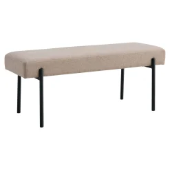 House Nordic Swindon Bank - Stein mit schwarzen Beinen, modernes Design, 100 cm.