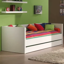 Tagesbett Lara mit Lattenrost - weiß