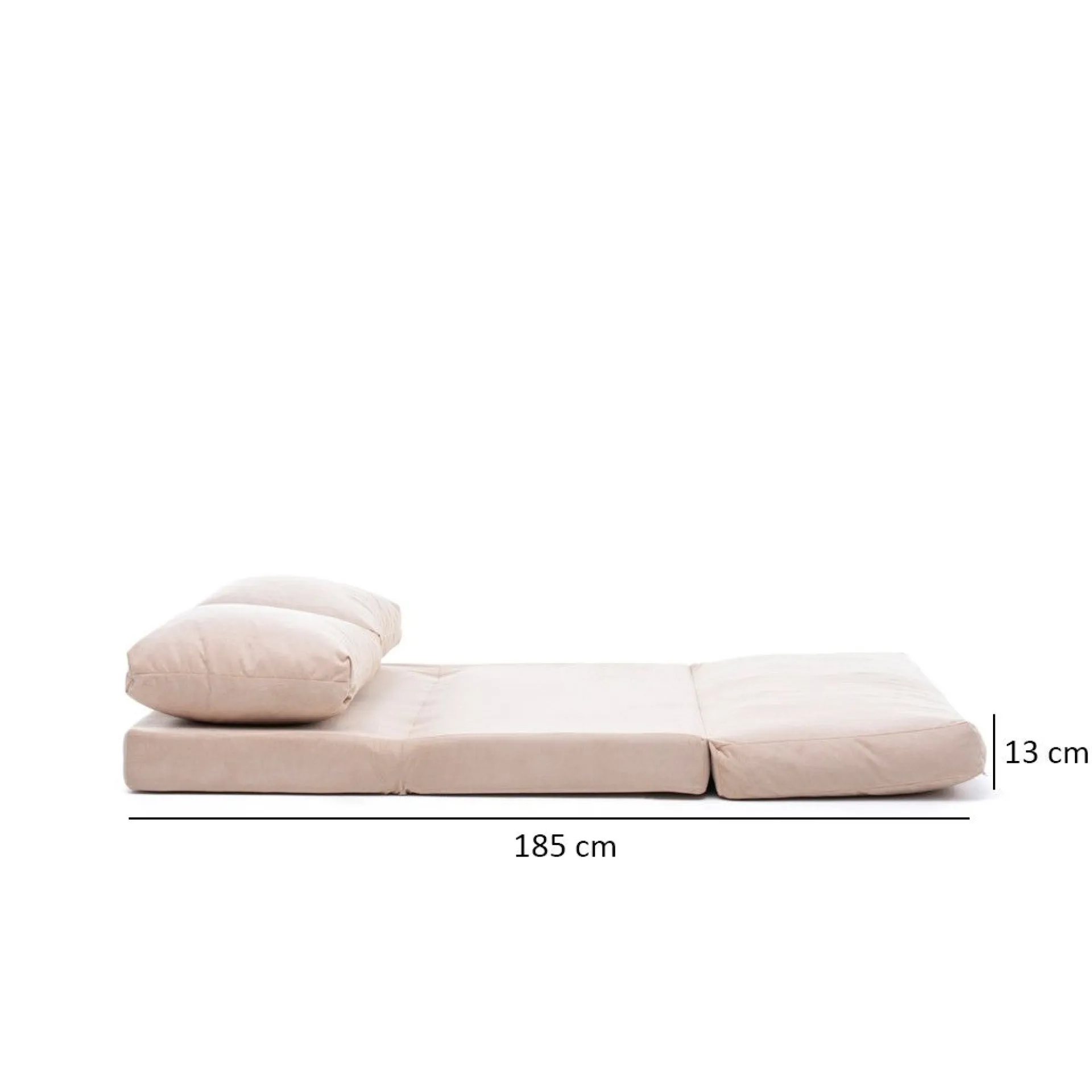 Emob Taida 2-Sitzer-Schlafsofa | Metallrahmen | Creme
