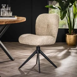 Emob TanitaEsszimmerstuhl -Bouclé sand