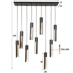 Emob Tauriel Hängeleuchte 150 cm-Artic