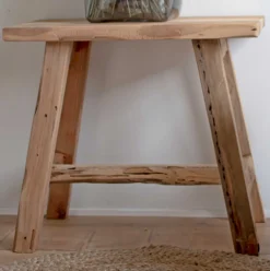 House Nordic Teakholz Barcelona Bank - Naturbelassen - 50x25x45 cm