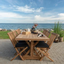House Nordic Teak Volos Esstisch - Natur, 100x240x75 cm