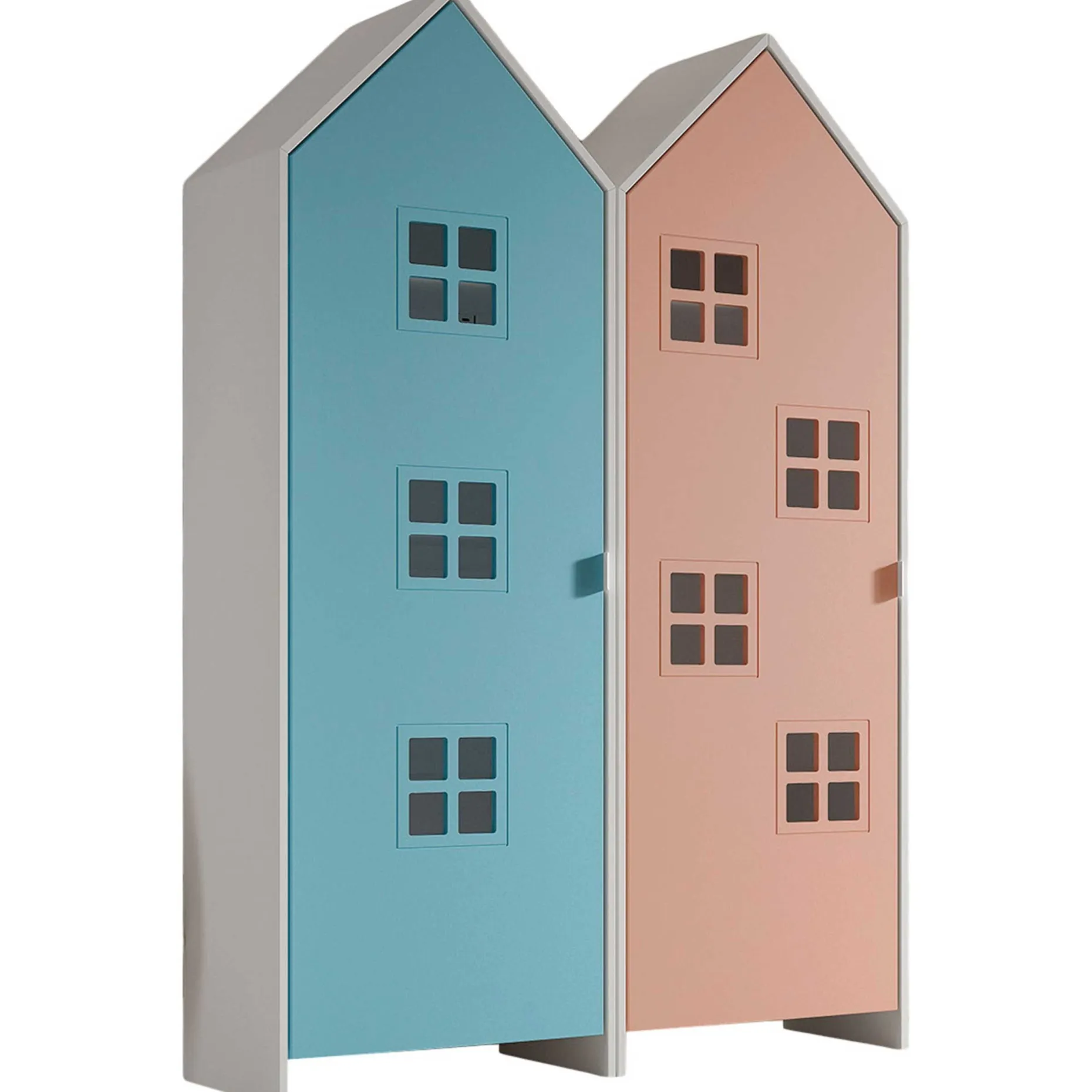 2-teiliger Kleiderschrank Casami Bruges - 115x37x172 cm - Blau/Rosa