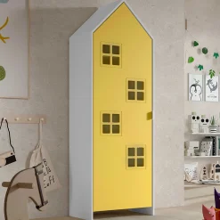 2-teiliger Kleiderschrank Casami Brügge - 115x37x172 cm - Blau/Gelb