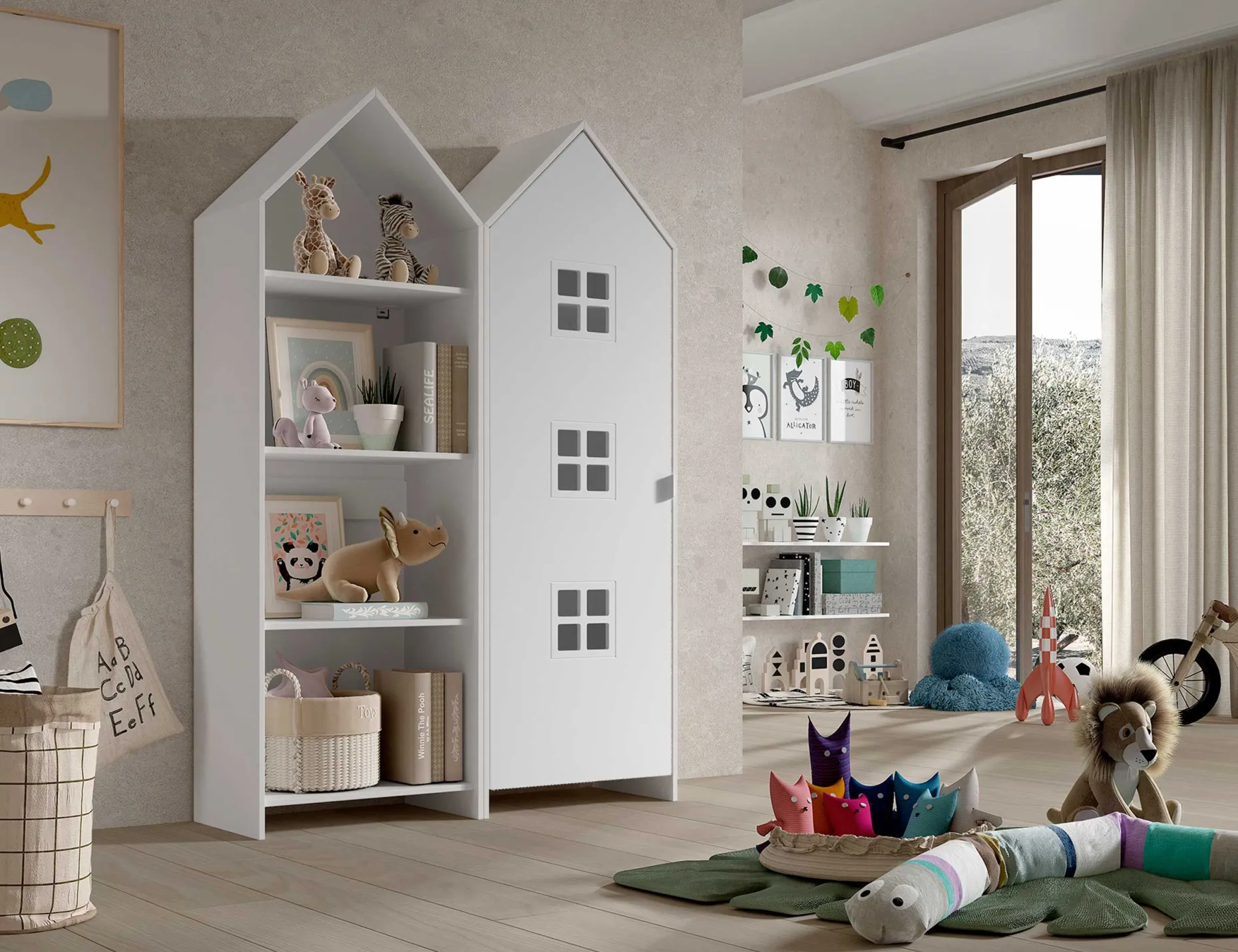 2-teiliger Kleiderschrank Casami Brügge - 115x37x72 cm - Weiß