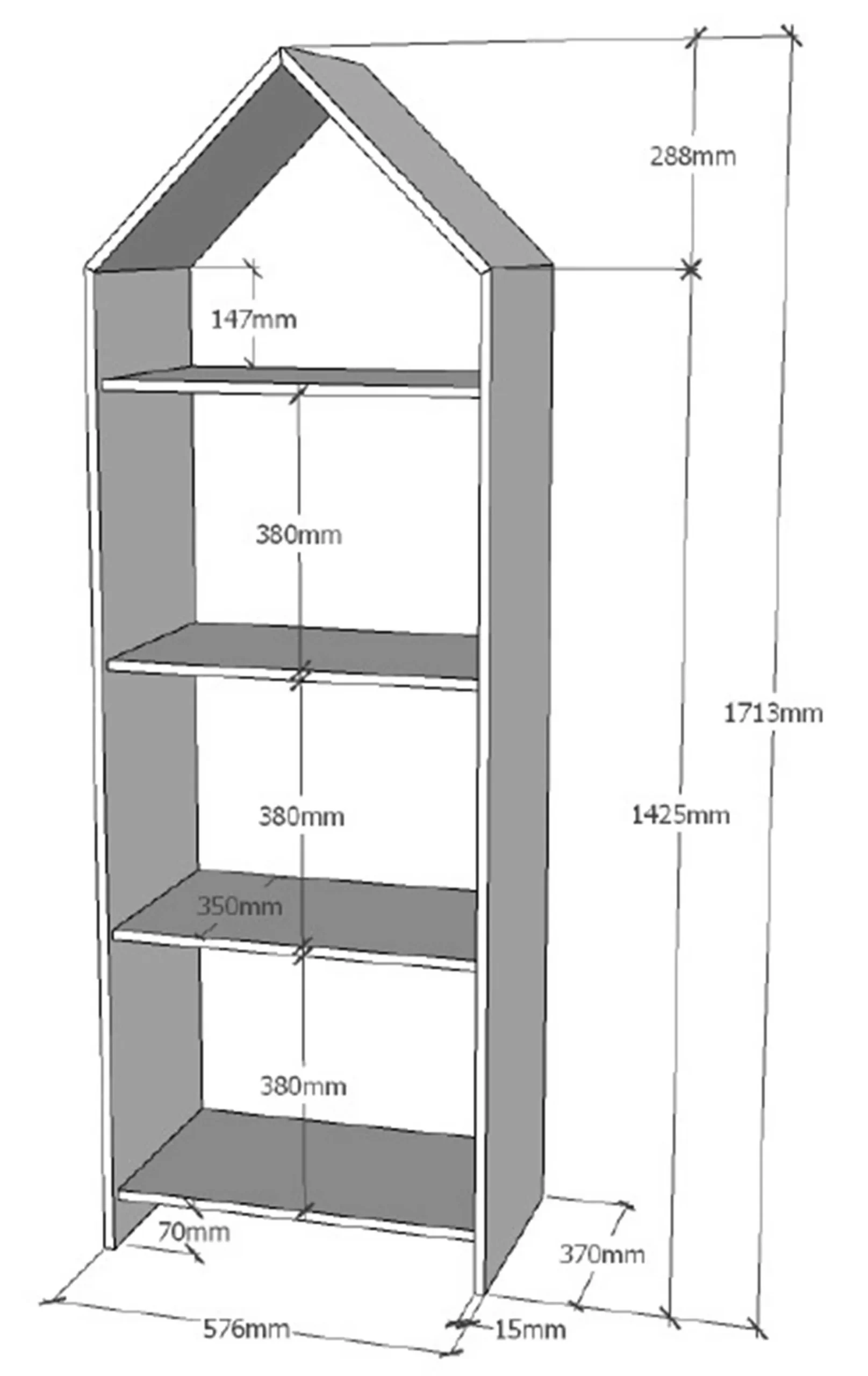 2-teiliger Kleiderschrank Casami Brügge - 115x37x72 cm - Weiß