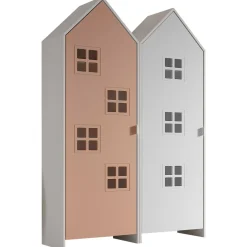 2-teiliger Kleiderschrank Casami Brügge - 115x37x172 cm - Rosa/Weiß
