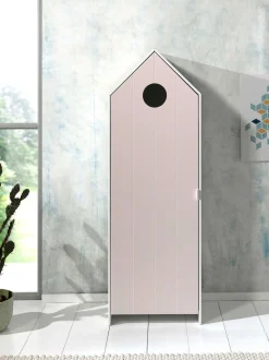 2-teiliger Kleiderschrank Casami - 115x37x172 cm - Weiß/Rosa